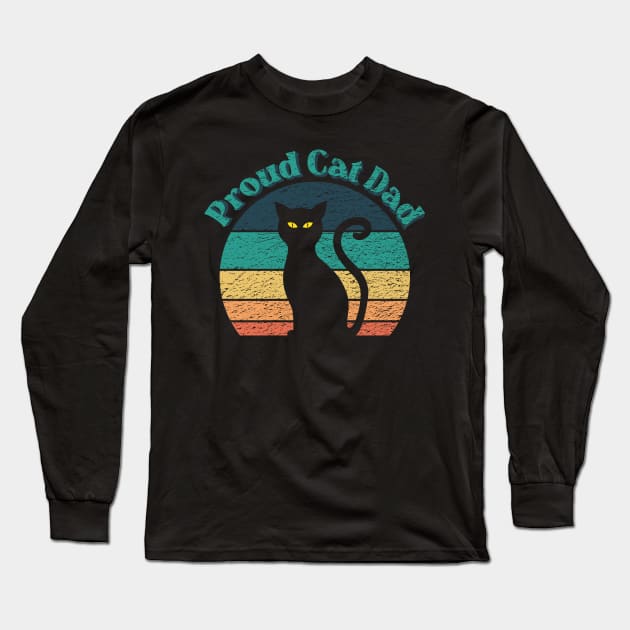 Proud Cat Dad Long Sleeve T-Shirt by ObscureDesigns